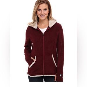 Kuhl‎ Apres Alfpaca Lined Hooded Winter Jacket Coat Cranberry Red Size Large